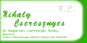 mihaly cseresznyes business card