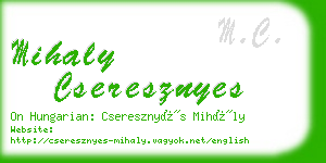 mihaly cseresznyes business card